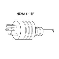 NEMA 6-15P: 208V, 220V, 240V